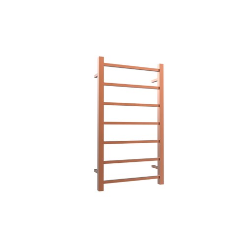 Brushed Copper Quadro 7-Bar Heated Towel Rail - 450mm