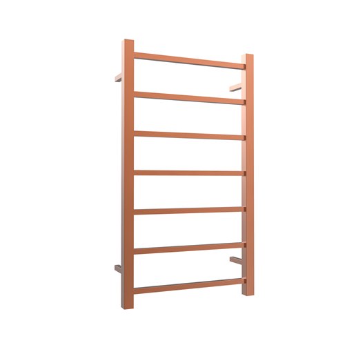 Brushed Copper Quadro 7-Bar Heated Towel Rail - 450mm