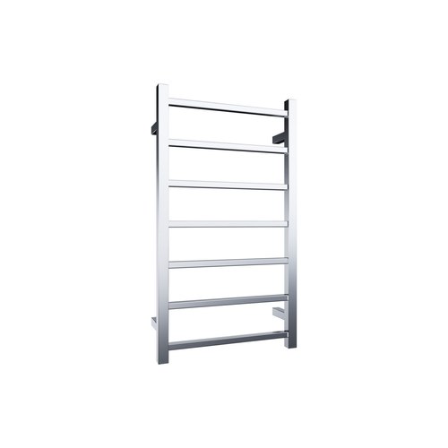 Chrome Quadro 7-Bar Heated Towel Rail - 450mm