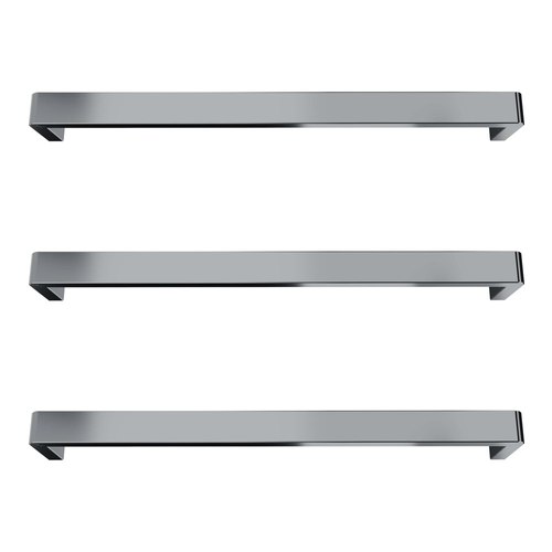 Brushed Nickel Vera Rounded Heated Towel Bar - 632mm