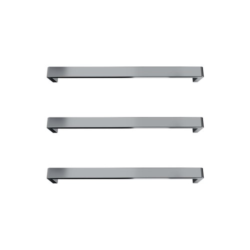 Brushed Nickel Vera Rounded Heated Towel Bar - 432mm