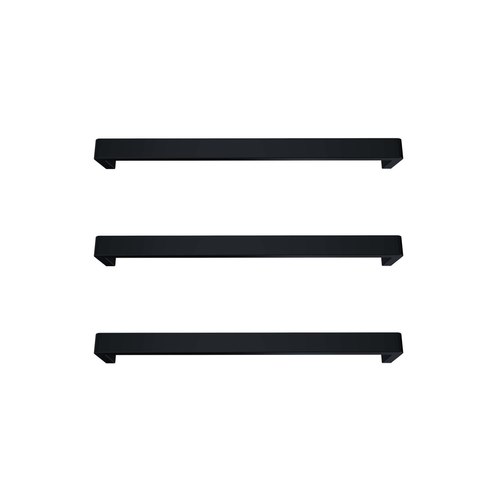 Black Vera Rounded Heated Towel Bar - 432mm