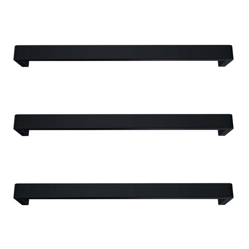 Black Vera Rounded Heated Towel Bar - 432mm