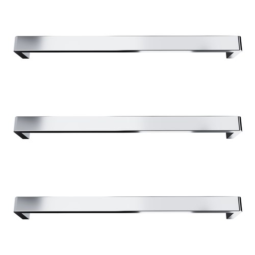 Chrome Vera Rounded Heated Towel Bar - 832mm