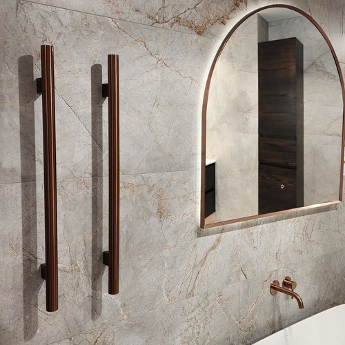 Brushed Copper Code Nature 900 Vertical Heated Towel Rail Range