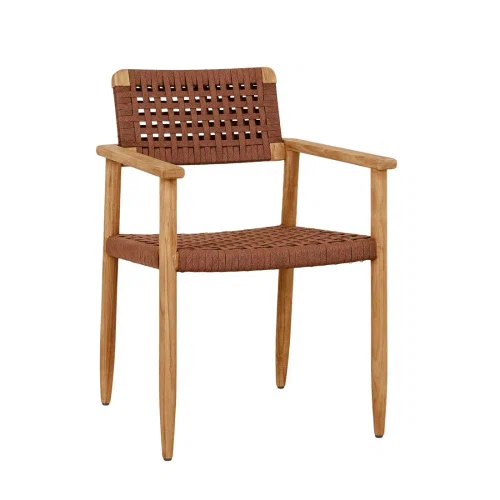 Brique/Honey Teak Tide Drift Dining Armchair