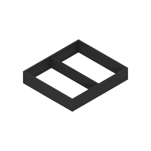 Carbon Black Short Frame - Steel Design | 272W x 242D x 50H