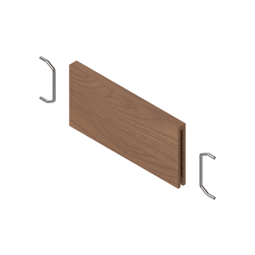 Tennessee Walnut X Carbon Black Cross Divider for Narrow Wood Frames