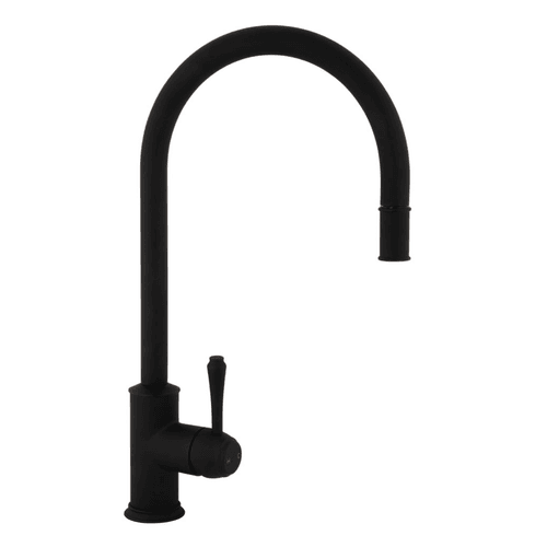 Matte Black Kingsley Commercial Pull-Out Kitchen Mixer