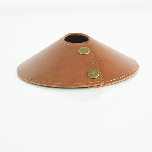 Leatherette Tan Moa Bulb Shade