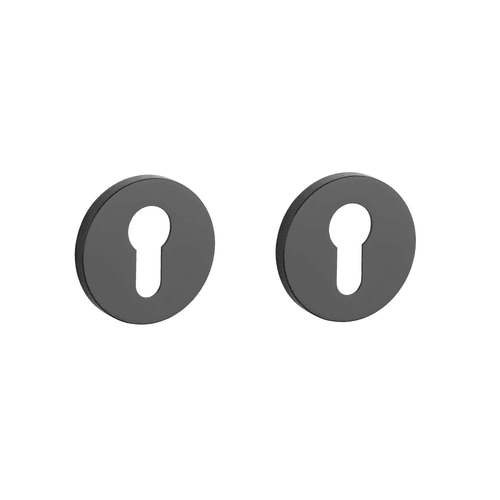 Black STILE Euro Escutcheons R SLIM 7MM