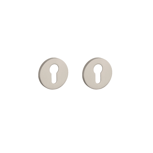 Matt Satin Brushed Nickel STILE Euro Escutcheons R SLIM 7MM