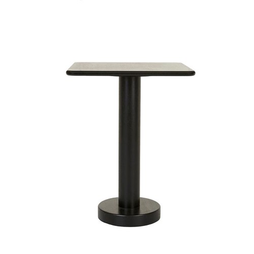 Matt Black Oak Freddie Square Bar Table