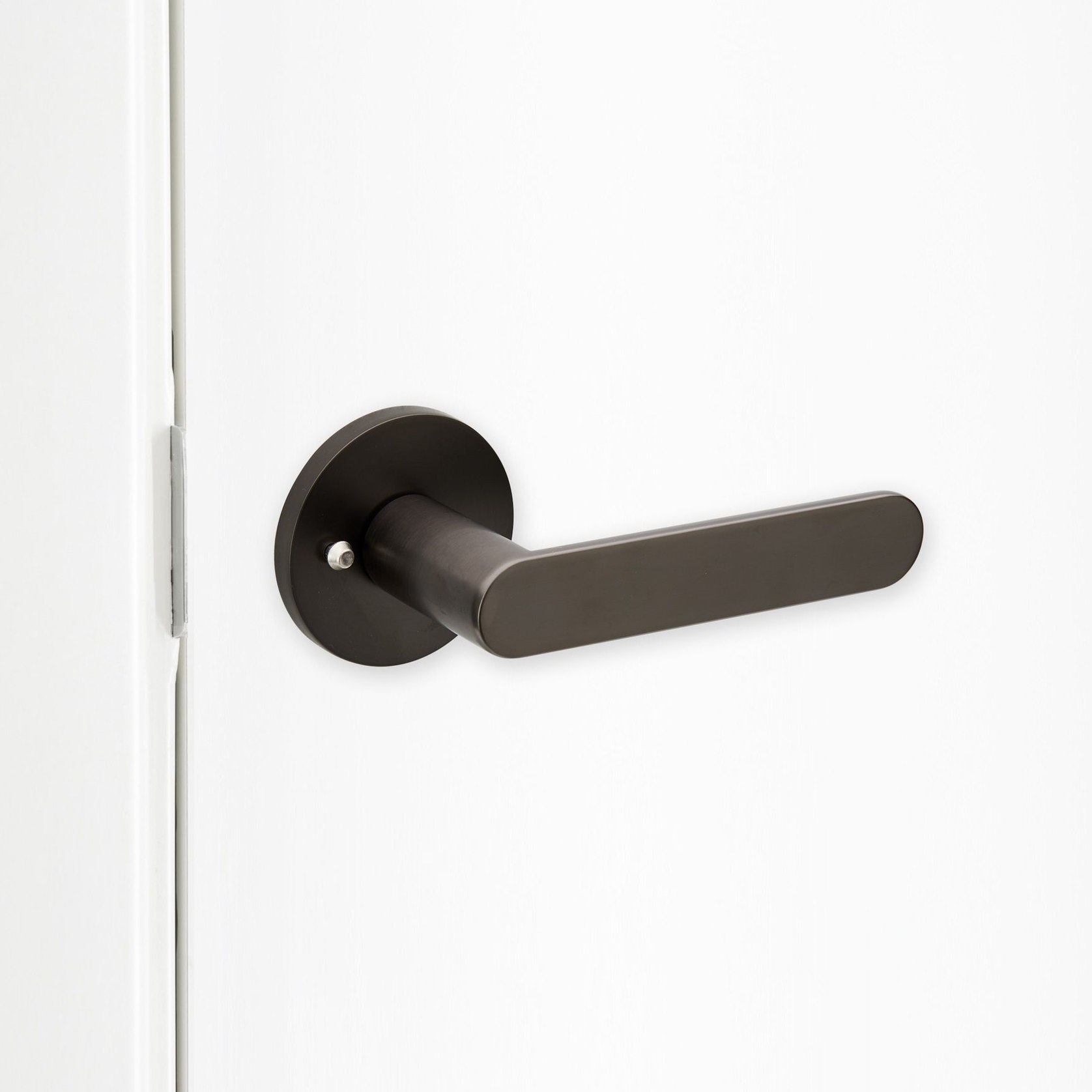 GUNMETAL GREY Door Handle PRIVACY (63mm rose) I Mucheln BERKLEY Series