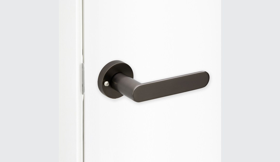 GUNMETAL GREY Door Handle PRIVACY I Mucheln BERKLEY (Snib in Rose