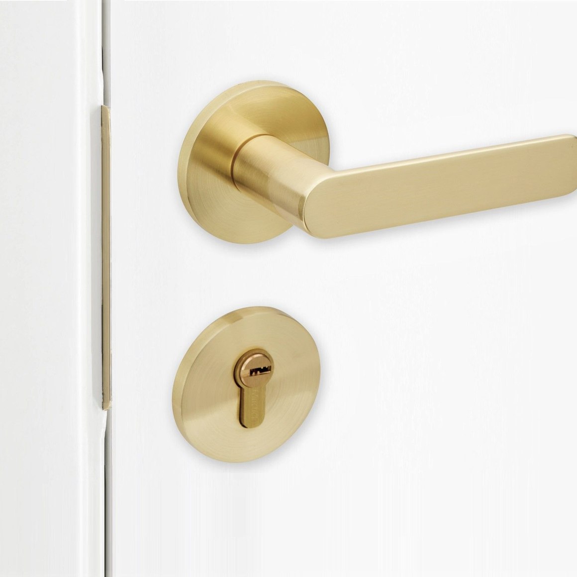 Brushed Brass Door Handle ENTRANCE (63mm) I Mucheln BERKLEY Series ArchiPro AU