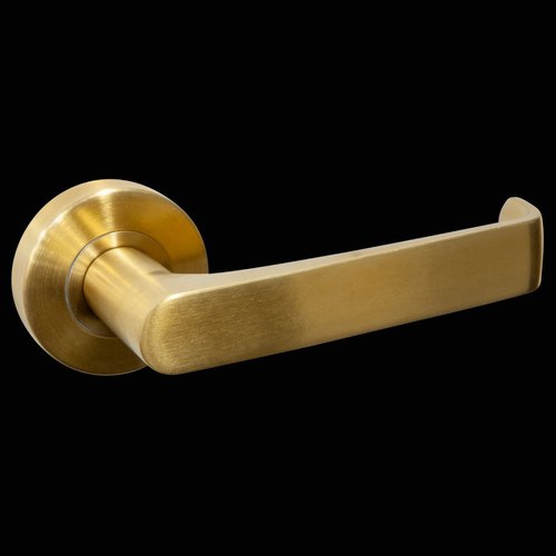 Brushed Brass Door Handle DUMMY (63mm rose) I Mucheln EDGE Series -  HardwareBox