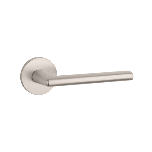 Matt Satin Brushed Nickel AT APRILE KALMIA Lever on Round Rose R SLIM 7MM
