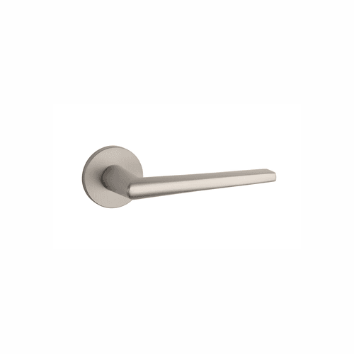 Matt Satin Brushed Nickel STILE SALTA Lever handle on Round Rose R SLIM 7MM
