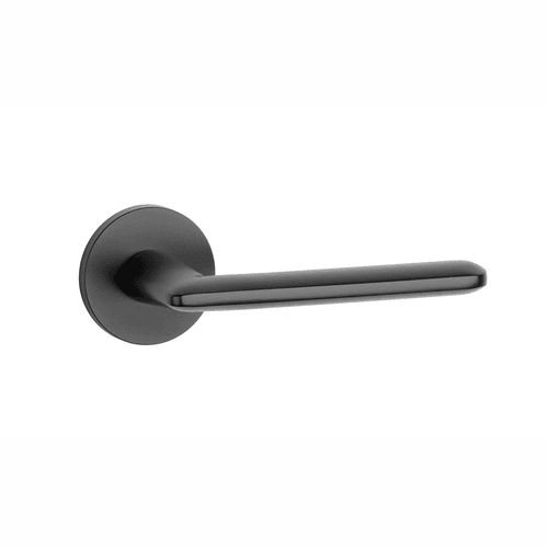 Black STILE AVA Lever Handle on Round Rose R SLIM 7MM