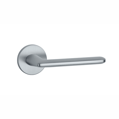Brushed Satin Chrome STILE AVA Lever Handle on Round Rose R SLIM 7MM