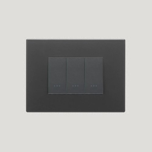 Satin Black Vimar Eikon Exe Light Switches | Plate Glass