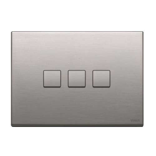 Flat Brushed Nickle Vimar Eikon Flat Light Switches