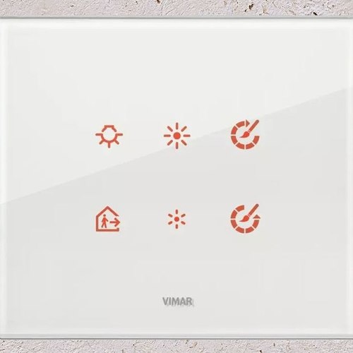 Diamant (Plate Glass) Vimar Eikon Tactil Light Switches