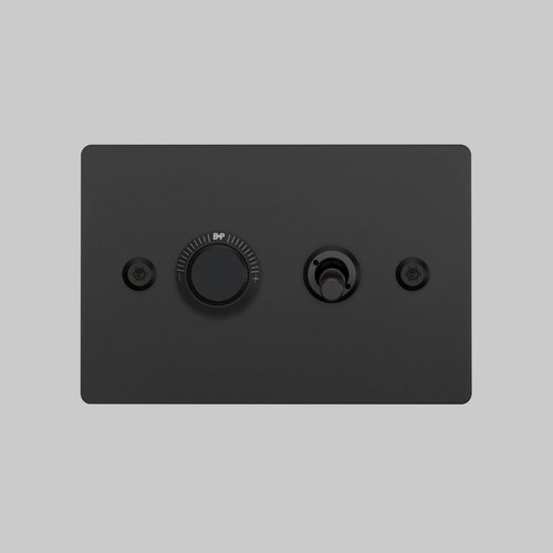 Black 2G Toggle + Dimmer | Horizontal | Linear