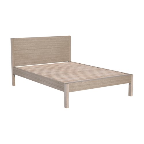 White Wash Cassia with Headboard Timber Bed Frame