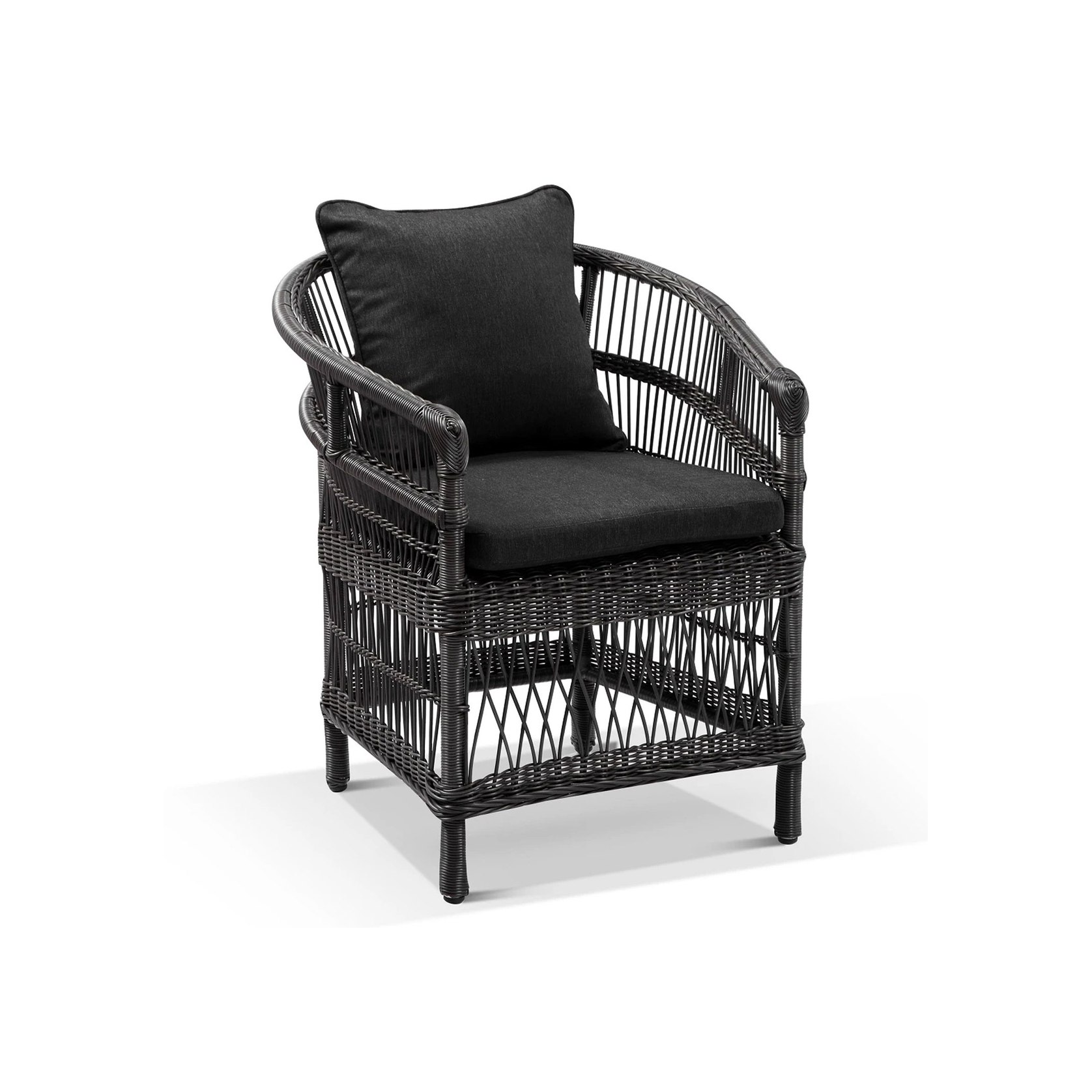 Malawi Outdoor Charcoal Wicker Dining Chair ArchiPro AU