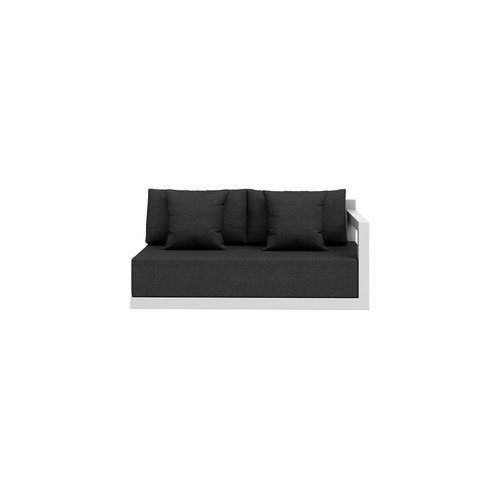 White Frame / Grey Fabric Ibis 2.0 Oversized Outdoor Left Sofa