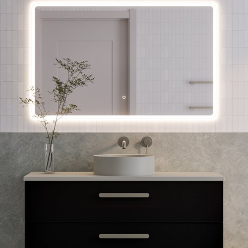 Matte Black Lineare 1200 Axel Double Drawer Vanity