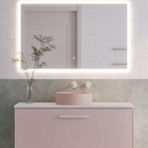 Pink Lineare 1200 Axel Single Drawer Vanity
