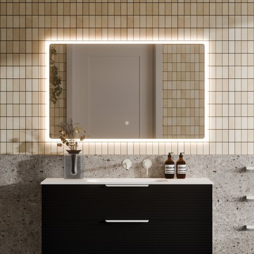 Matte Black Lineare 1200 Orchard Double  Drawer Vanity