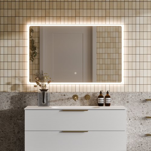 Matte White Lineare 1200 Orchard Double  Drawer Vanity