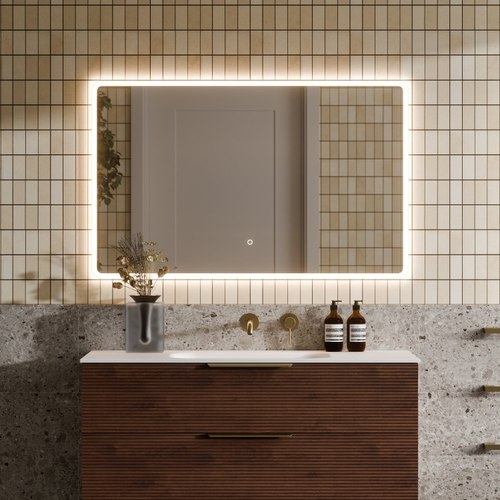 Walnut Lineare 1200 Orchard Double  Drawer Vanity
