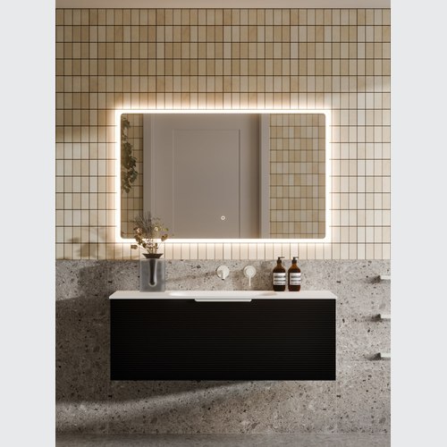 Matte Black Lineare 1200 Orchard Single Drawer Vanity