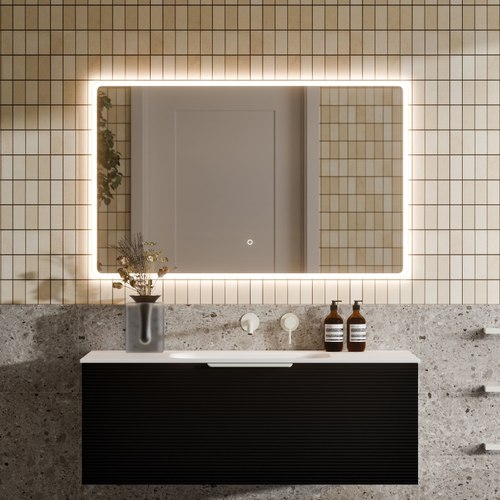 Matte Black Lineare 1200 Orchard Single Drawer Vanity