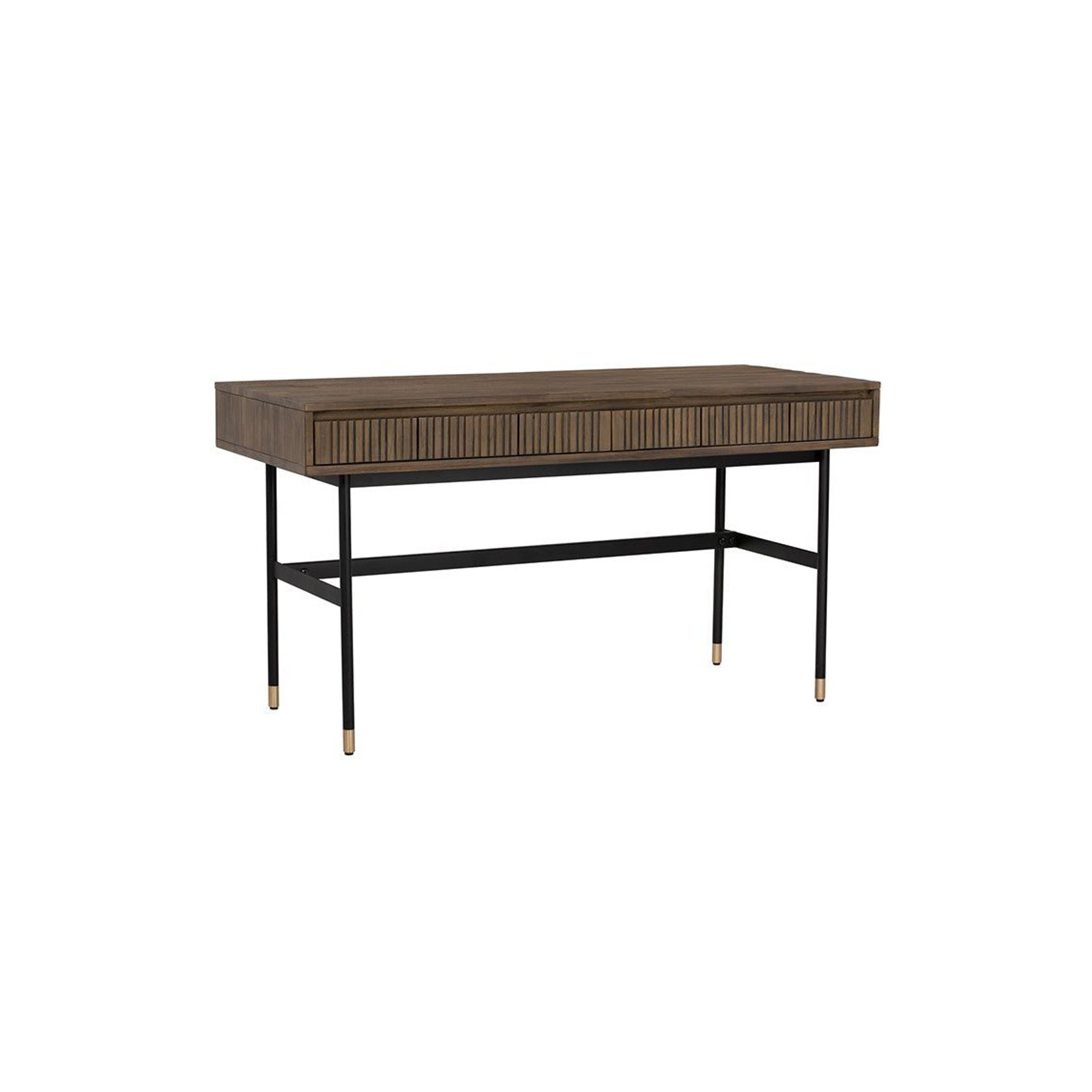 HAMILTON Study Desk Solid Acacia Wood 140cm Toffee ArchiPro AU