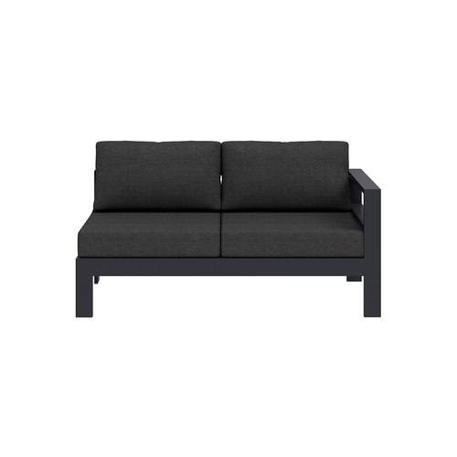 Charcoal Grey Sandpiper 2.0 Outdoor Sectional Left Arm Loveseat
