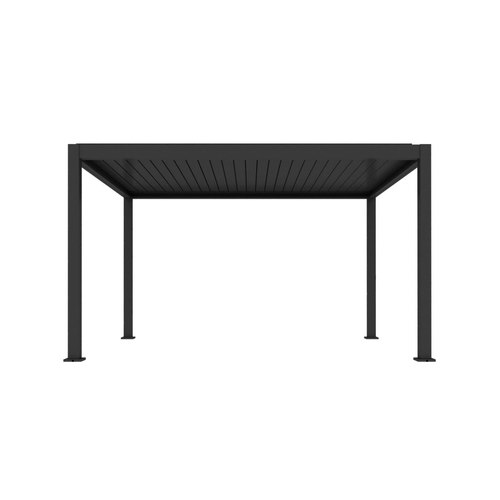 Black Baltic Motorised Freestanding Louvre Roof Aluminium Pergola