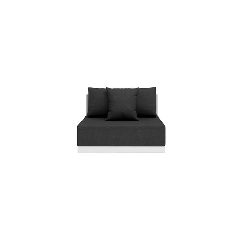White Frame / Grey Fabric Ibis 2.0 Oversized Outdoor Centre Sofa