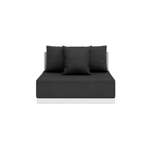 White Frame / Grey Fabric Ibis 2.0 Oversized Outdoor Centre Sofa