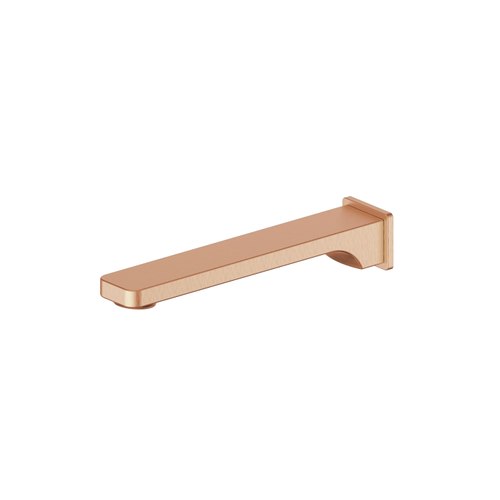 PVD Brushed Copper Swept Bath Spout