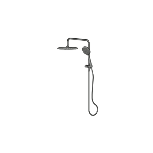 PVD Gunmetal Rocco Short Twin Rail Shower