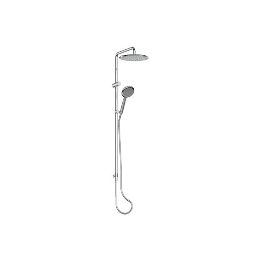 Chrome Rocco Twin Rail Shower