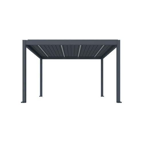 Charcoal Caribbean Motorised Freestanding Louvre Roof Aluminium Pergola