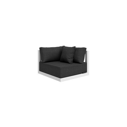 White Frame / Grey Fabric Ibis 2.0 Oversized Outdoor Corner Sofa