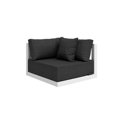 White Frame / Grey Fabric Ibis 2.0 Oversized Outdoor Corner Sofa
